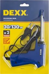 Паяльник DEXX 2 уровня мощности 30-130Вт пистолетная рукоятка 55317-130