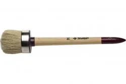 Кисть круглая ЗУБР МАСТЕР светлая натуральная щетина деревянная ручка №14 х 50мм