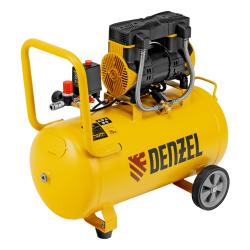 Компрессор безмасляный малошумный Denzel DLP-1500/50 1,5 кВт,50 л 2850 об/мин 250 л/мин 58143