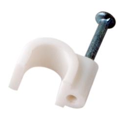 Крепеж кабеля круглый REXANT 6мм белый 50 шт/уп 07-4006