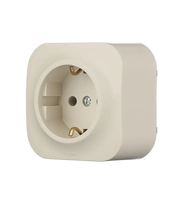 Розетка 1-гнездо QUTEO слоновая кость L782241 LEGRAND 782241