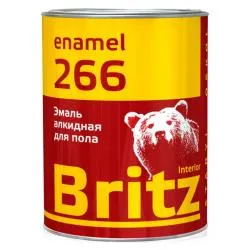 Эмаль для деревянных полов ПФ-266 BRITZ красно-коричневая 1,9кг