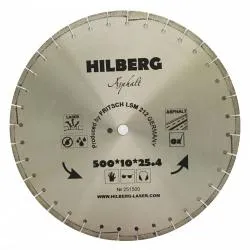 Диск алмазный HILBERG ASPHALT LASER 500мм HM311