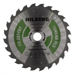 Диск пильный Hilberg INDUSTRIAL дерево тонкий рез 250х30/32х2мм 24T HWT253