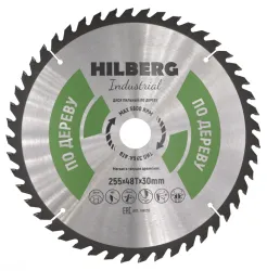 Диск пильный Hilberg INDUSTRIAL дерево 255х30х2,8мм 48T HW255