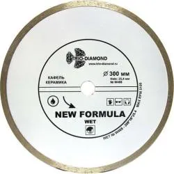 Диск алмазный Trio-Diamond 300х25.4мм New Formula Wet сплошной W408