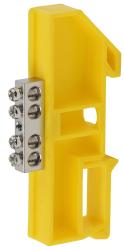 Шина ЭРА NO-222-89-1 PE земля на DIN-изоляторе ШНИ-6х9-4 никелированная Д-Желтый Б0044138