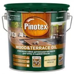 Масло для защиты древесины атмосферостойкое Pinotex Wood&Terrace Oil бесцветное 2,7 л.
