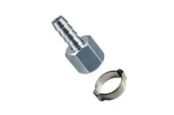 Переходник FUBAG 1/4"F на елочку 10мм с обжимным кольцом 10х15мм блистер 1шт 180252 B