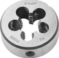 Плашка круглая машинно-ручная ЗУБР М14x2.0мм, сталь Р6М5, 4-28023-14-2.0