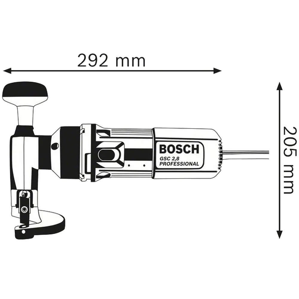 Электрические листовые ножницы BOSCH 500Bт GSC 2.8 0601506108