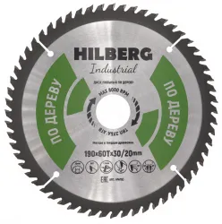 Диск пильный Hilberg INDUSTRIAL дерево 190х20/30х2,2мм 60T HW193