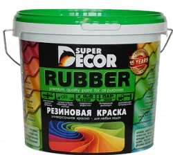 Краска резиновая SUPER DECOR Rubber №6 арабика 1кг