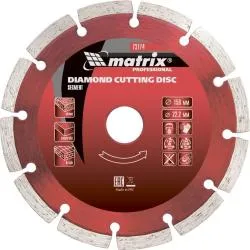 Диск алмазный Matrix 125 х 22,2 мм, отрезной сегментный, сухая резка