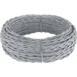 Ретро кабель витой 3х2,5 серый 50м W6453615