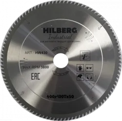 Диск пильный Hilberg INDUSTRIAL дерево 400х50х3,4мм 100T HW430