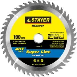 Диск пильный STAYER 190x20мм 48T по дереву 3682-190-20-48