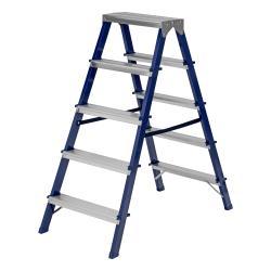 Стремянка двусторонняя Сибртех 5ст стальная 97935