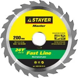 Диск пильный STAYER 200x32мм 24T по дереву 3680-200-32-24