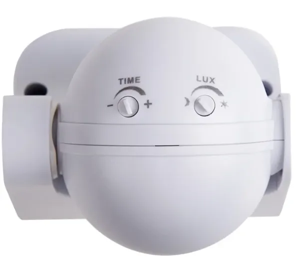 Датчик движения инфракрасный ДДС 02 белый 180°, 1200Вт, 12м, IP44 REXANT 11-9210