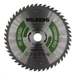 Диск пильный Hilberg INDUSTRIAL дерево тонкий рез 165х20х1,6мм 48T HWT166