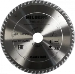 Диск пильный Hilberg INDUSTRIAL дерево 350х50х3,2мм 60T HW355