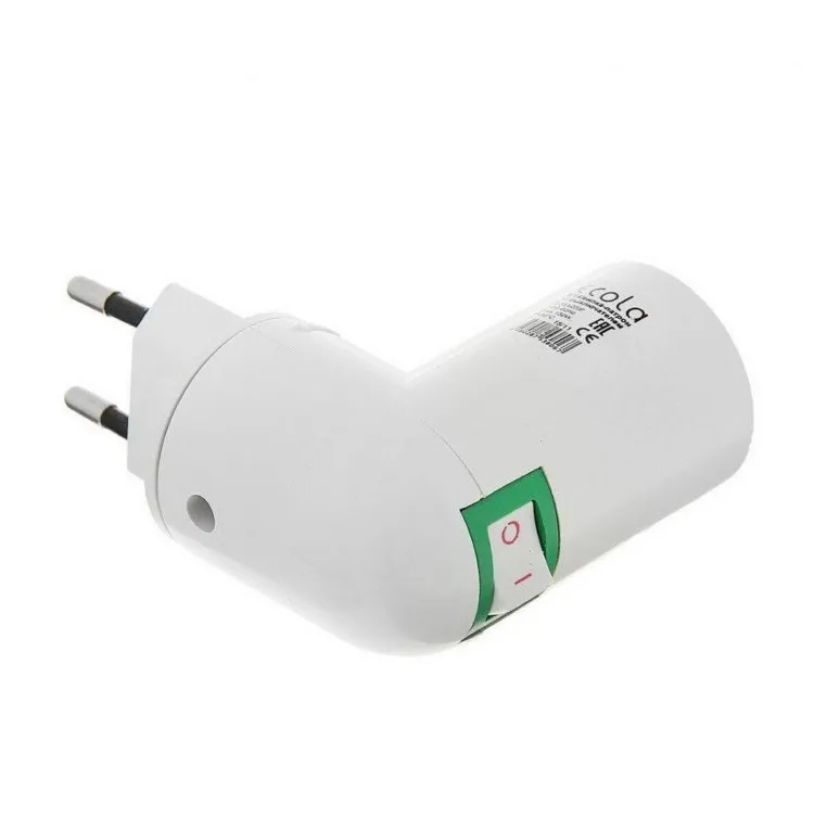 Переходник цокольный 250 В~E14 с выключателем REXANT