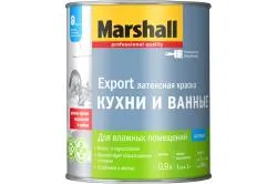 Краска для кухни и ванной латексная Marshall матовая база BC 0,9 л.