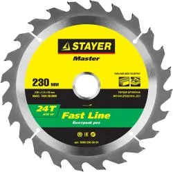 Диск пильный STAYER 230x30мм 24T по дереву 3680-230-30-24