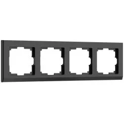 Рамка на 4 поста черный WERKEL WL04-Frame-04-black
