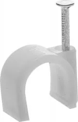 Скоба-держатель для круглого кабеля, 16 мм, 40 шт, с оцинкованным гвоздем, STAYER