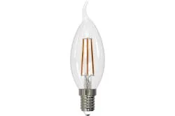 Лампа светодиодная Uniel Форма свеча на ветру Серия Sky LED-CW35-11W/3000K/E14/CL PLS02WH UL-0000517