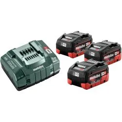 Набор: 3 аккумулятора + 1 зарядное устройство METABO Basic Set 5.5