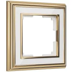 Рамка на 1 пост Werkel золото/белый  WL17-Frame-01
