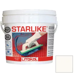 Затирка эпоксидная Litokol Litochrom Starlike 5кг C.270 белый 478600004