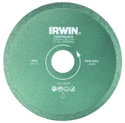 Диск алмазный IRWIN 125x22.2 сплошной