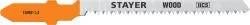 Полотна STAYER T101AO для эл/лобзика HCS по дереву фанере ламинату фигур рез T-хвост 1,4мм 50мм 2шт