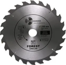 Диск пильный Trio-Diamond FOREST LONG LIFE 250х30/32х2,6мм 24T FLL821