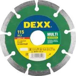 Диск алмазный DEXX MULTI UNIVERSAL 115мм сегментный 36701-115_z01