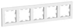 Рамка 5 пост Schneider Electric AtlasDesign белая универсальная ATN000105