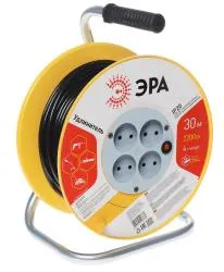 Силовые удлинители ЭРА RP-4-2x1.0-30m без заземления 4 гнезда 30м ПВС 2x1мм2 Б0017620