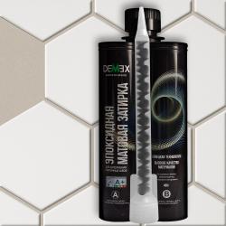 Затирка эпоксидная DEMEX двухкомпонентная в картридже матовая крем-брюле 480гр 00304 DME-304