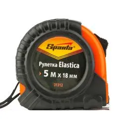 Рулетка SPARTA Elastica 5м х 18мм обрезиненный корпус 31312