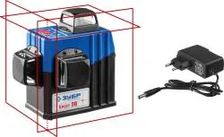 ЗУБР КРЕСТ 3D нивелир лазерный 3х360°, 20м/70м, точн. +/-0,3 мм/м