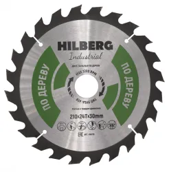 Диск пильный Hilberg INDUSTRIAL дерево 210х30х2,2мм 24T HW210