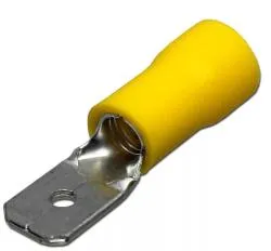 Клемма плоская REXANT изолированная штекер 6.3мм 4-6мм²  желтая 08-0351 