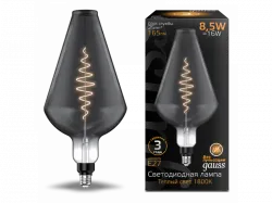 Лампа Gauss LED Filament Vase GAUSS E27 8.5W Gray 165lm 1800K 1/2