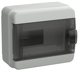 Бокс навесной IEK TEKFOR КМПн-8 IP65 8 модулей черная прозрачная дверца TF5-KP72-N-08-65-K03-K02