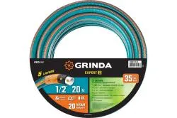 GRINDA EXPERT 5, 1/2″ 20 м, 35 атм, пятислойный, текстильное армирование, поливочный шланг, PROLine