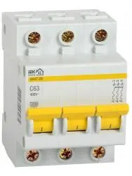 Автоматический выключатель IEK ВА47-29 3P С63 MVA20-3-063-C